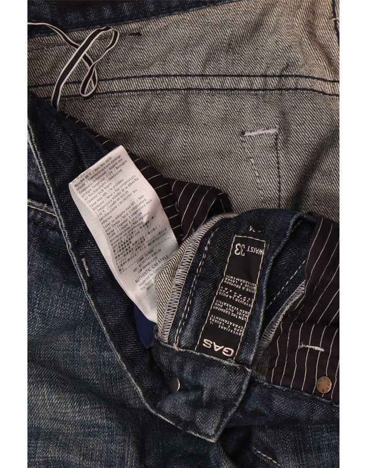 Jeans dritti da uomo Gas W33 L30 in cotone blu navy