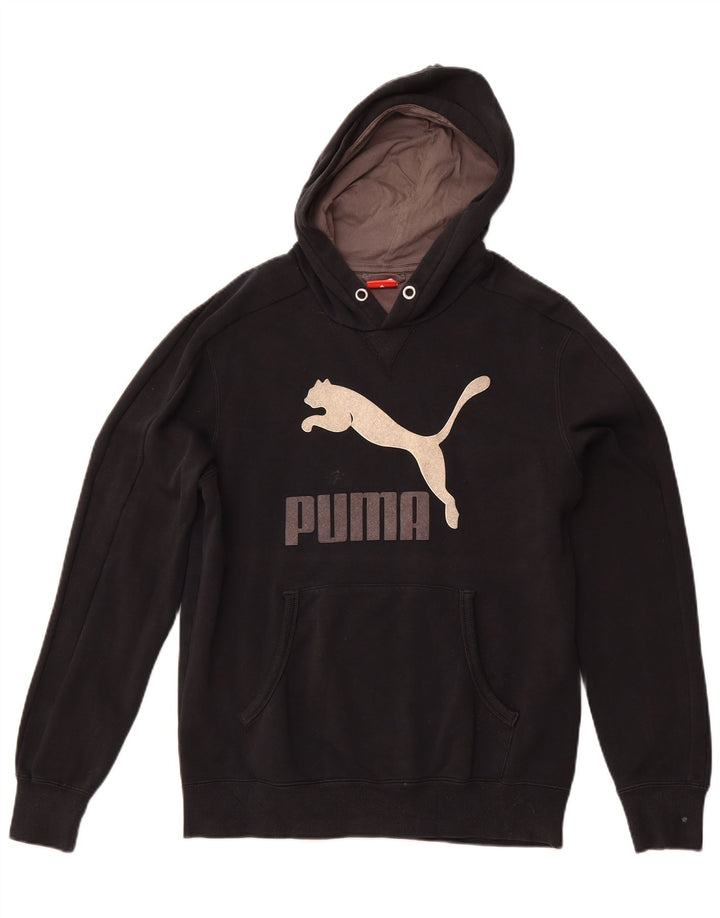 Felpa con cappuccio grafica da uomo PUMA media cotone nero sportivo