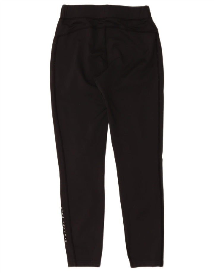 Leggings corti con grafica da donna Ellesse UK 8 piccoli poliestere nero