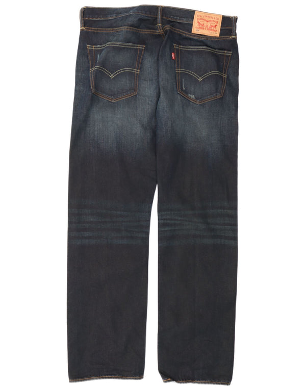 Levi's Uomo 504 Jeans dritti invecchiati W36 L34 Cotone blu navy