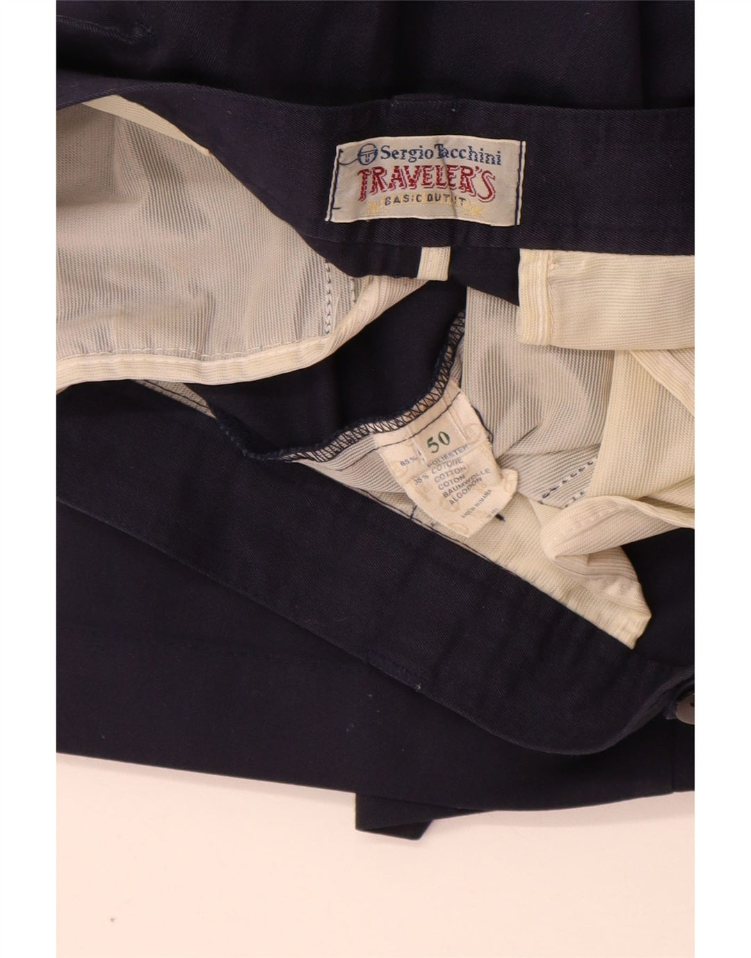 Pantaloncini chino con pegging da uomo Sergio Tacchini IT 50 Large W34 Blu Navy