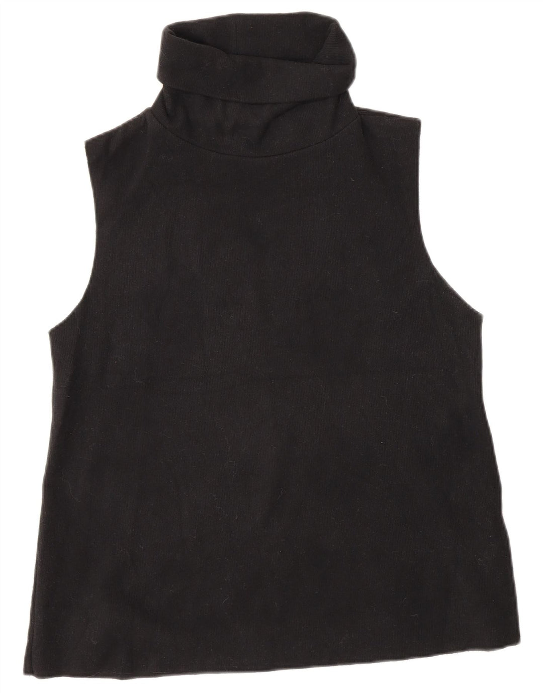 Canotta Zara da donna con collo alto UK 12 cotone nero medio