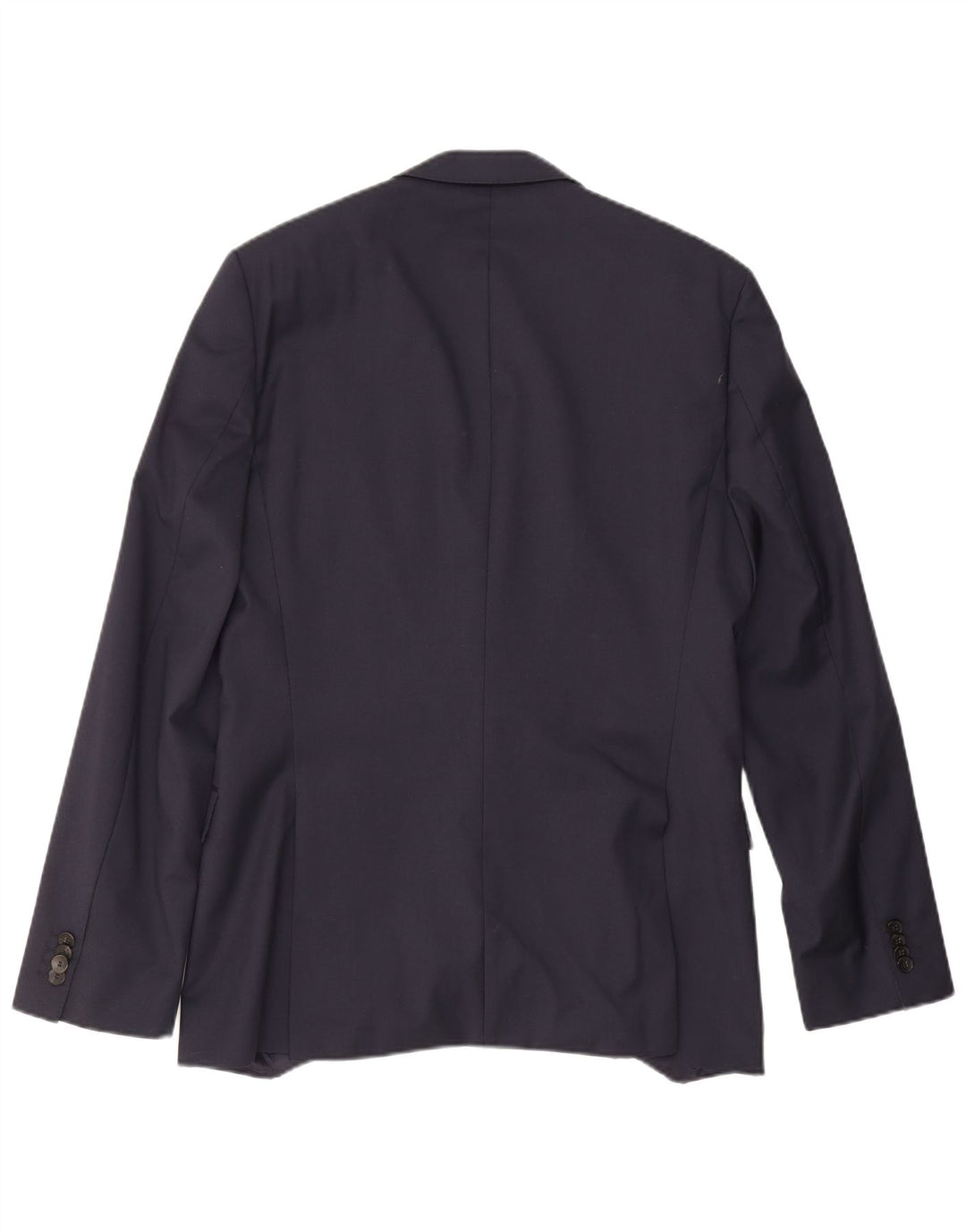Giacca blazer da uomo a 2 bottoni Hugo Boss US 40 grande lana vergine blu navy