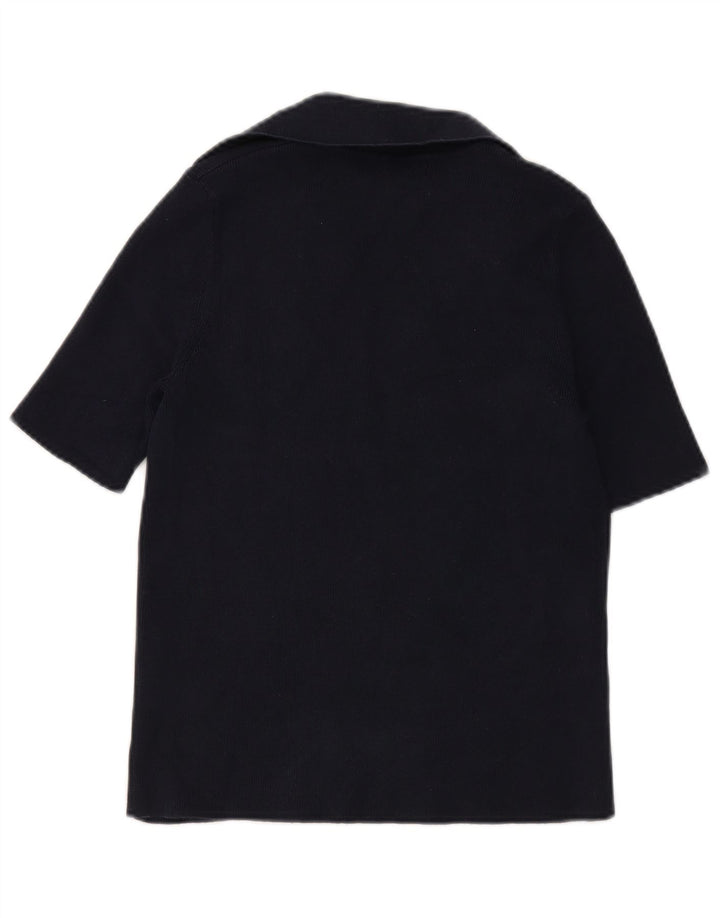 Polo da donna Marks & Spencer UK 12 cotone blu navy medio