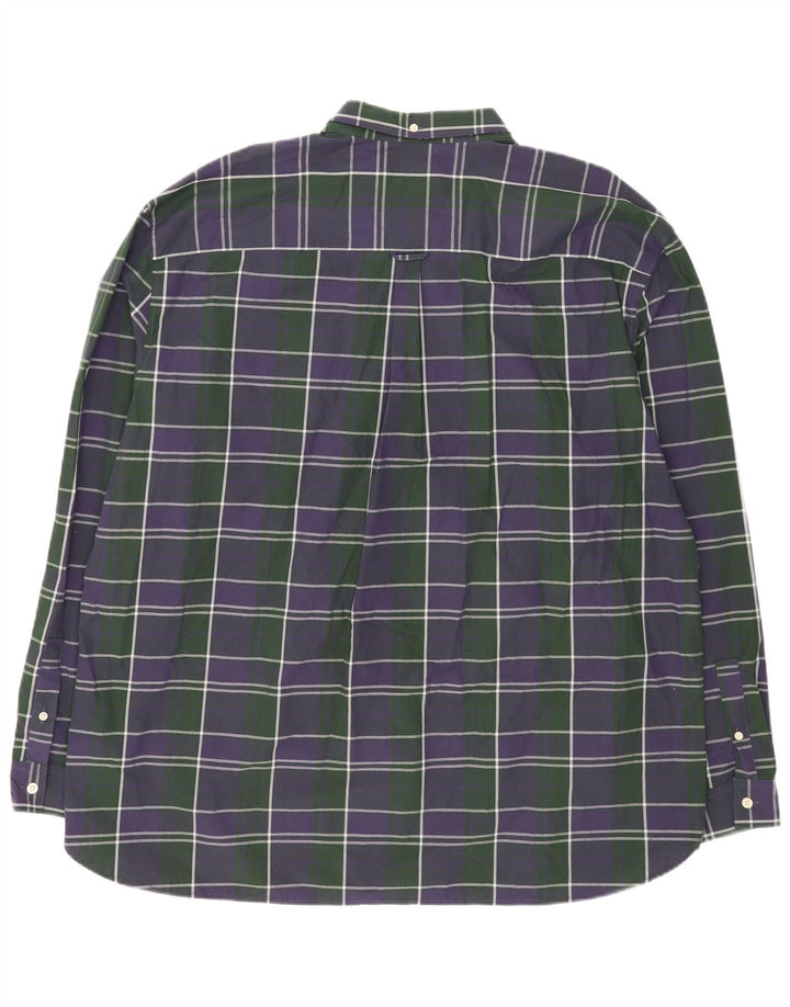 Camicia da uomo Lyle & Scott 3XL cotone a quadri blu navy