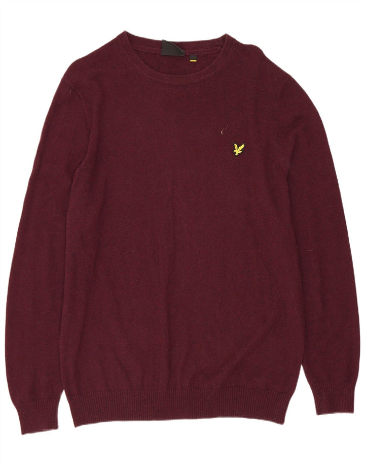 LYLE & SCOTT Maglione girocollo da uomo in cotone grande marrone