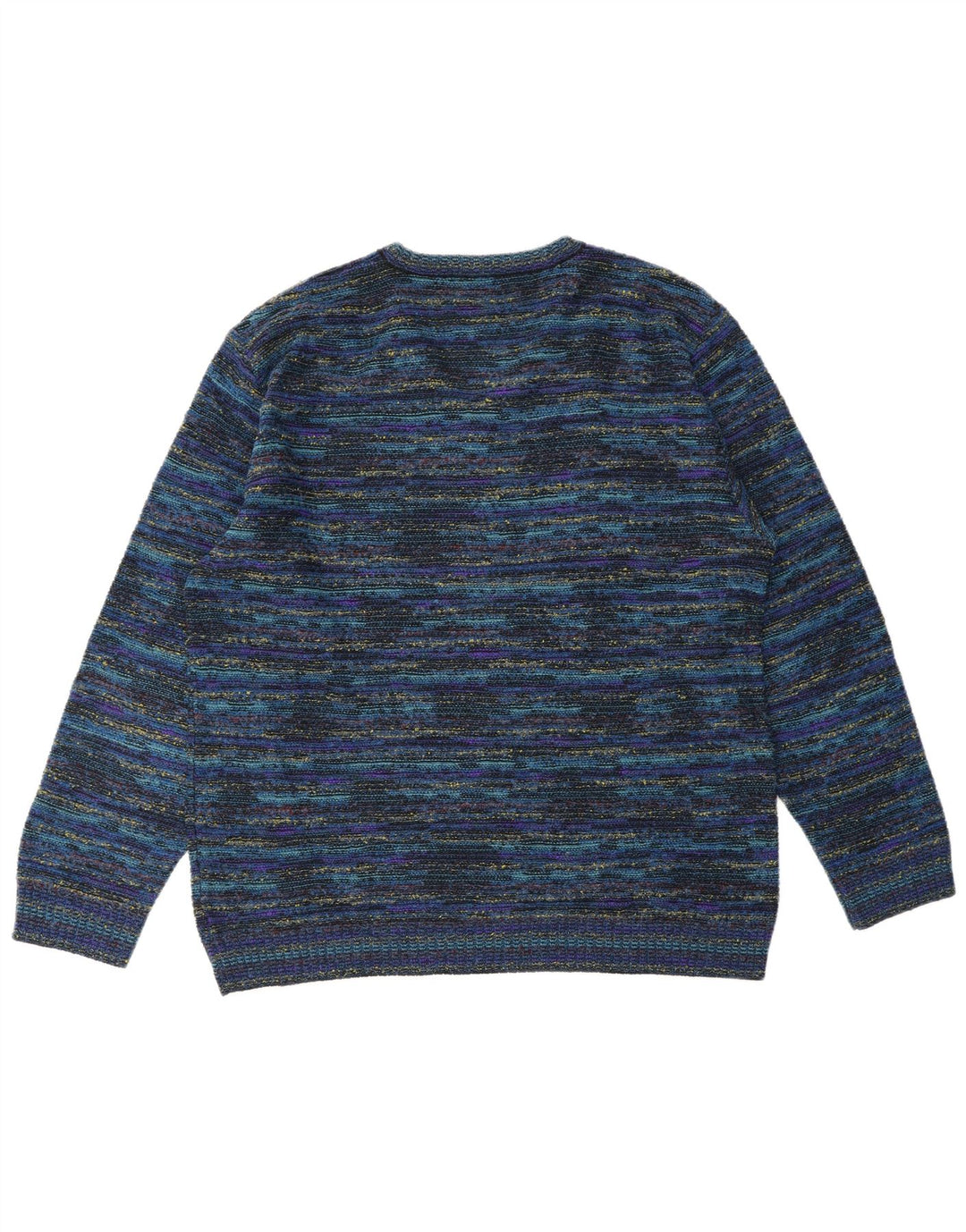 GIANNI SGARBI Maglione Uomo Scollo a V IT 52 Large Lana Macchiata Blu