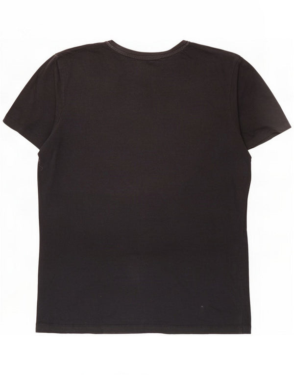 Jack & Jones Mens Graphic T-Shirt Top Large Black Cotton