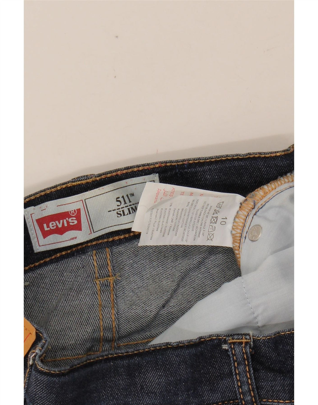 LEVI'S Boys 511 Denim Shorts 9-10 Years W26 Blue Cotton