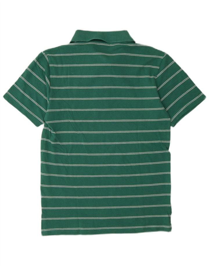 Polo Asics Bambino 13-14 Anni Cotone Rigato Verde Medio