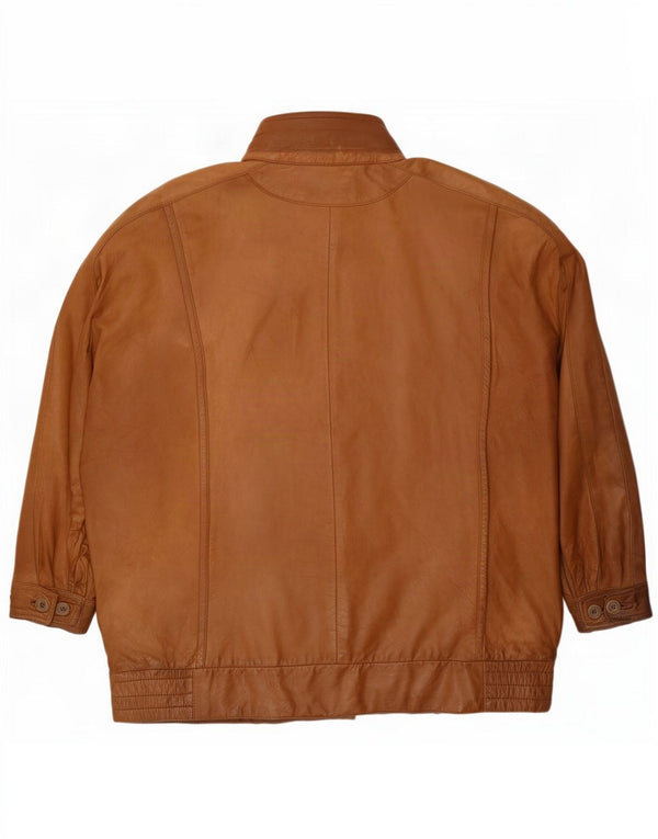 Giacca in pelle oversize da donna Lepegro EU 44 XL Marrone