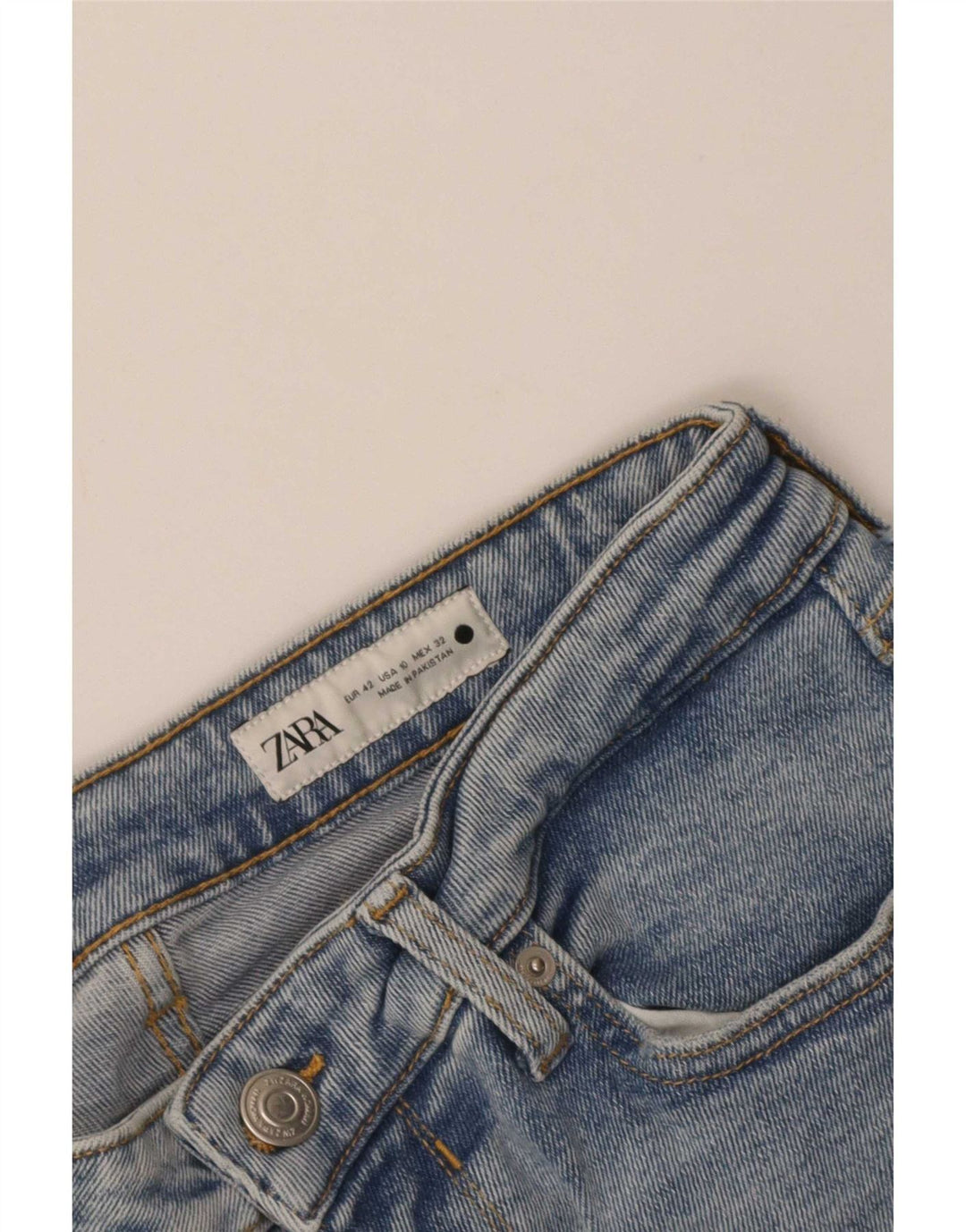 Jeans corti da donna Zara EU 42 Large W32 L24 Blu