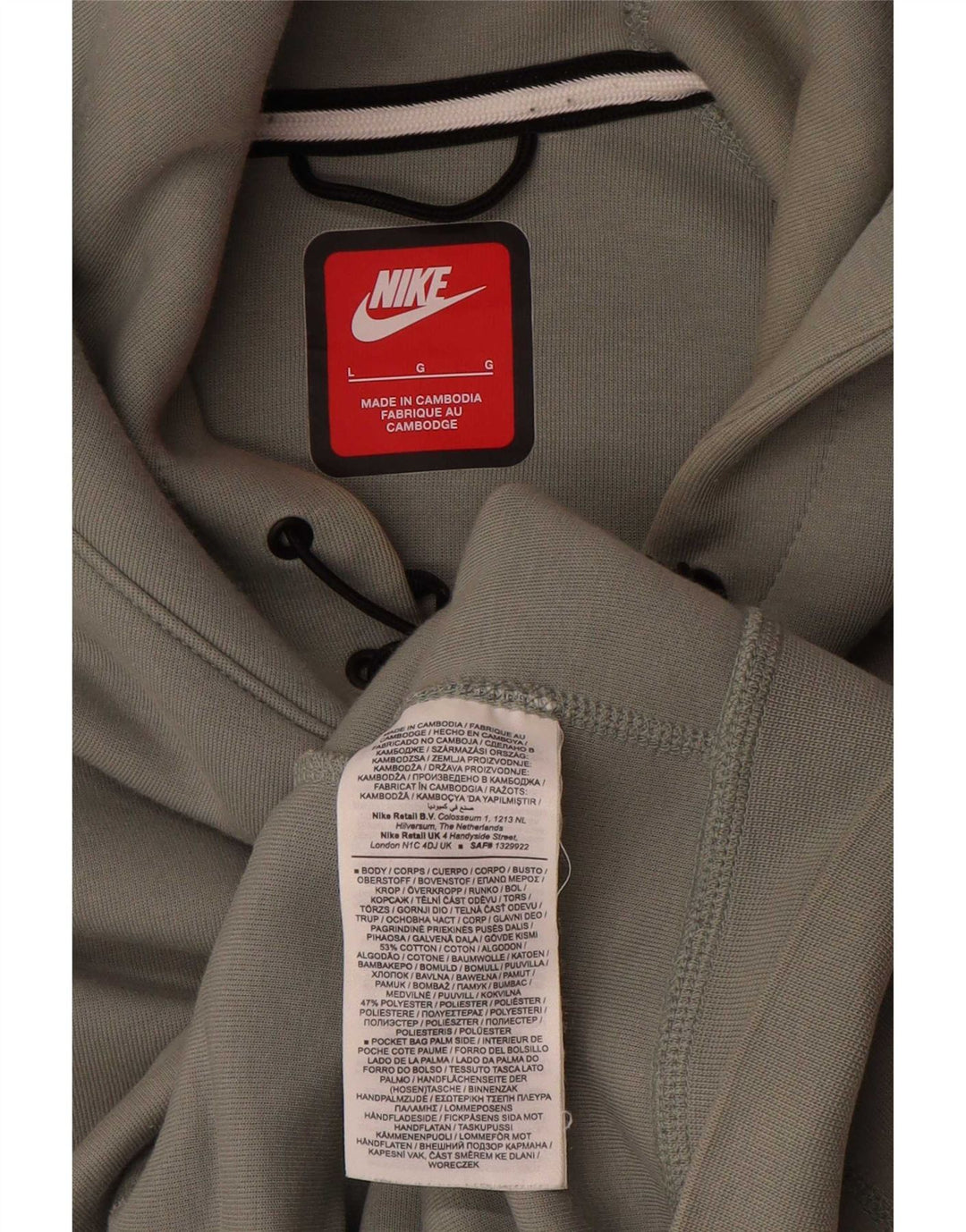 Felpa con cappuccio da uomo Nike Large in cotone verde