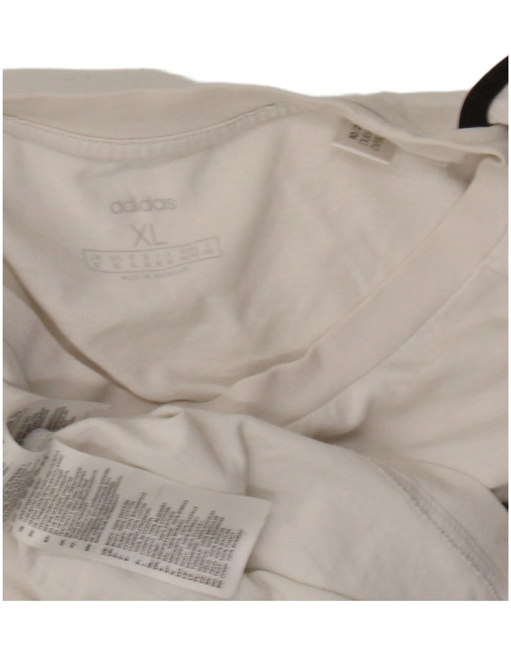 T-shirt da uomo Adidas Top XL in cotone bianco