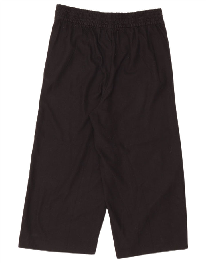 Pantaloni capri da donna Zara a gamba larga grandi W30 L20 neri