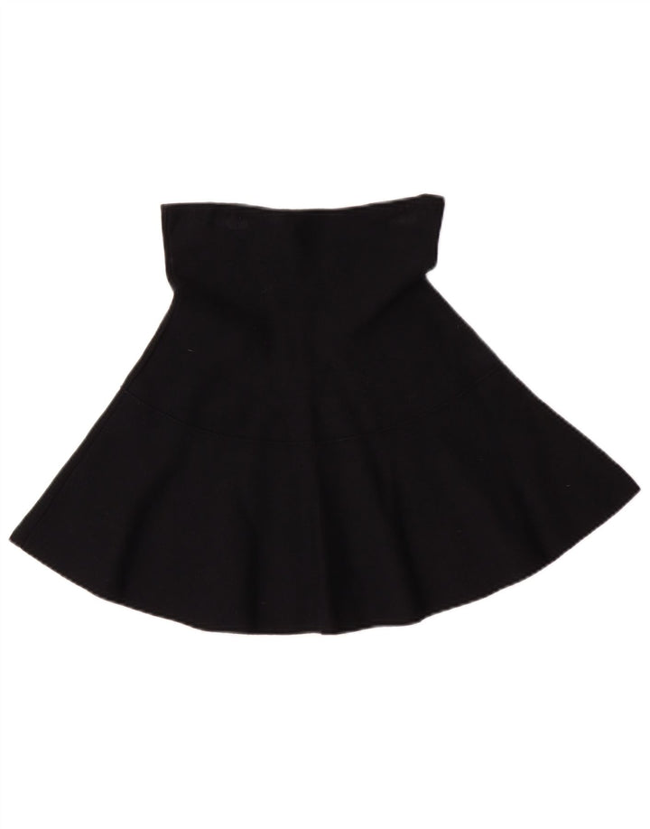 Gonna a trapezio a vita alta da donna Zara media W24 viscosa nera