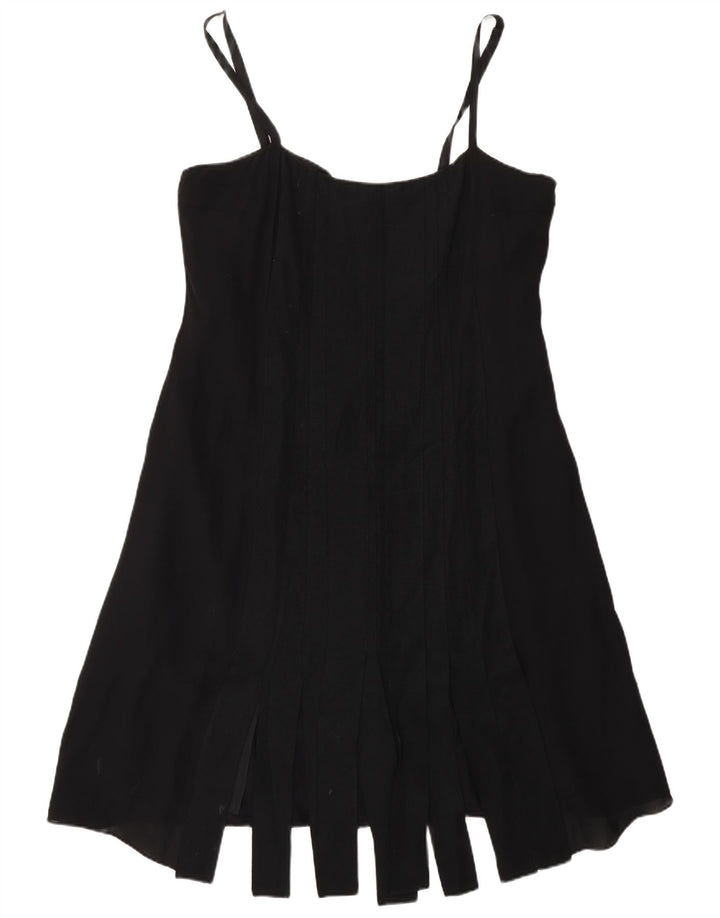 Abito a trapezio da donna Fenn Wright Manson UK 16 grande seta nera