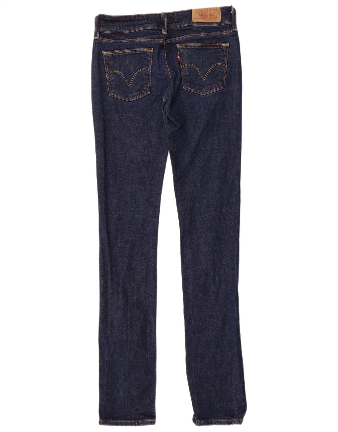 LEVI'S Womens 571 Slim Jeans W28 L36 Navy Blue Cotton