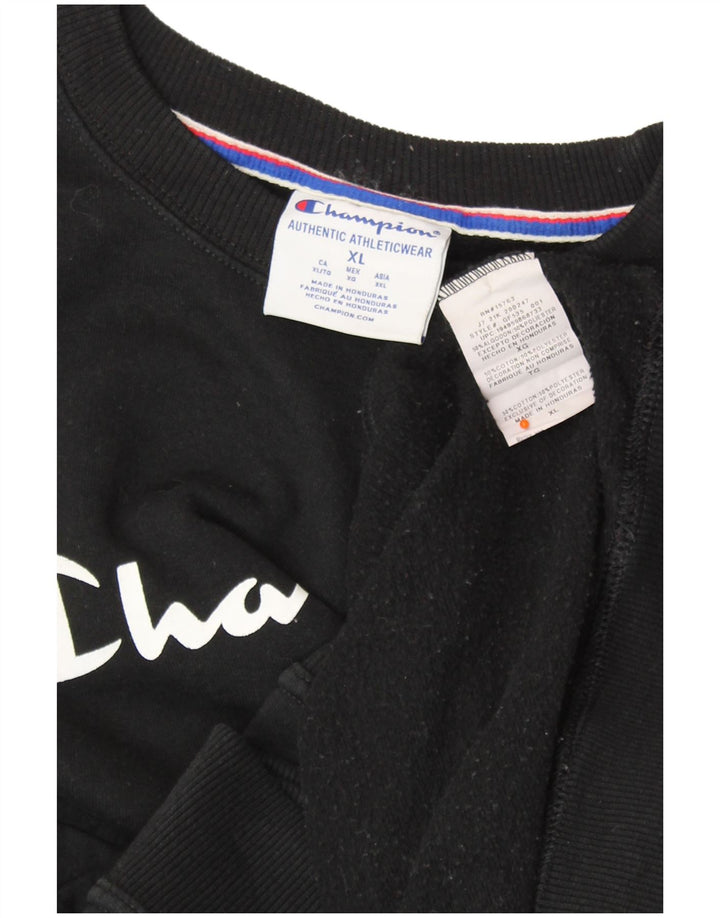 Felpa oversize con grafica da donna CHAMPION UK 18 XL Nera