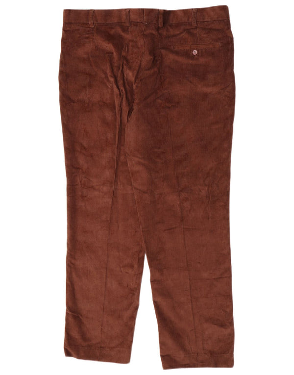 Pantaloni dritti da uomo vintage in velluto a coste W42 L31 in cotone marrone
