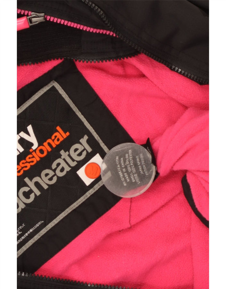 Giacca a vento grafica da donna Superdry UK 14 media nera