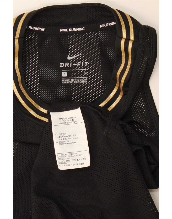 Canotta Nike Dri Fit da donna UK 10 piccola in nylon nero