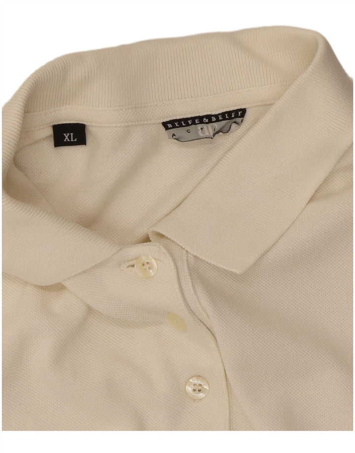 Polo senza maniche da donna Belfe XL in cotone bianco