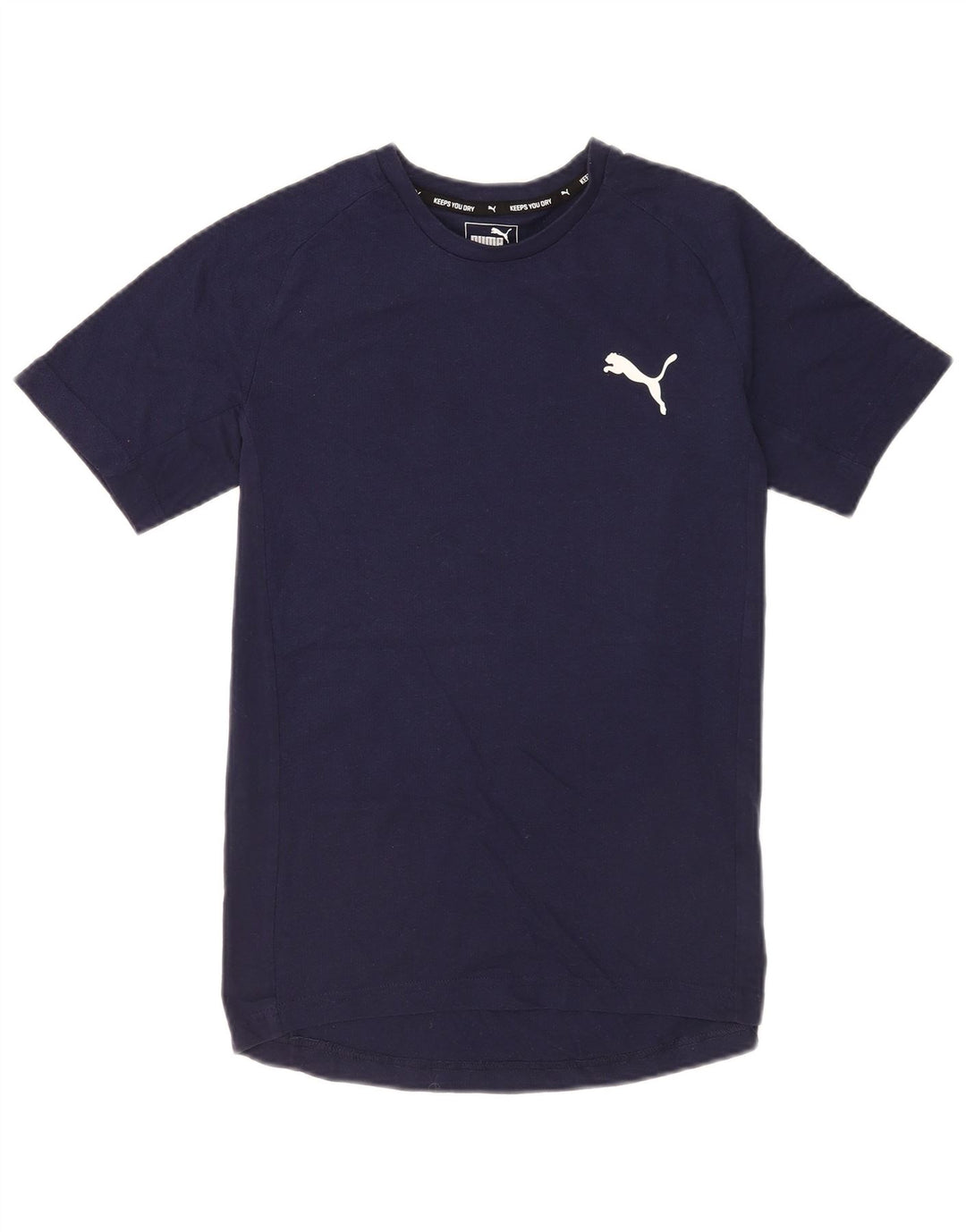 T-shirt da uomo Puma Top in cotone blu navy medio