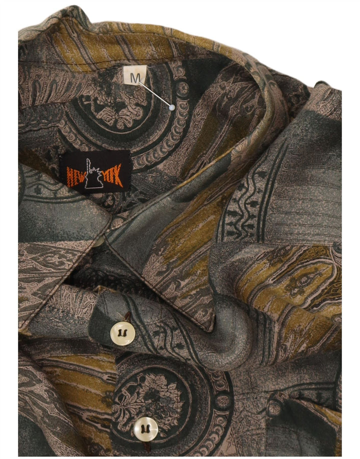Camicia vintage da uomo patchwork verde medio