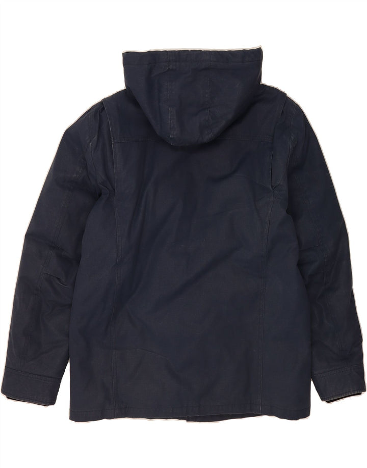LEE Mens Hooded Padded Jacket UK 38 Medium Navy Blue Polyester Vintage Lee and Second-Hand Lee from Messina Hembry 
