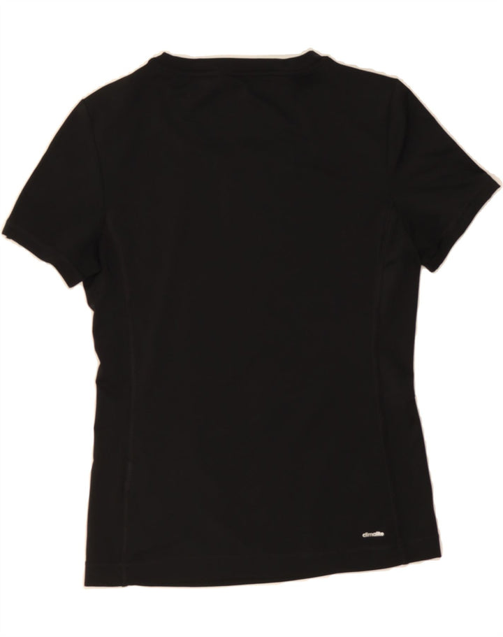 ADIDAS Womens Climalite T-Shirt Top UK 8/10 Small Black Polyester Vintage Adidas and Second-Hand Adidas from Messina Hembry 