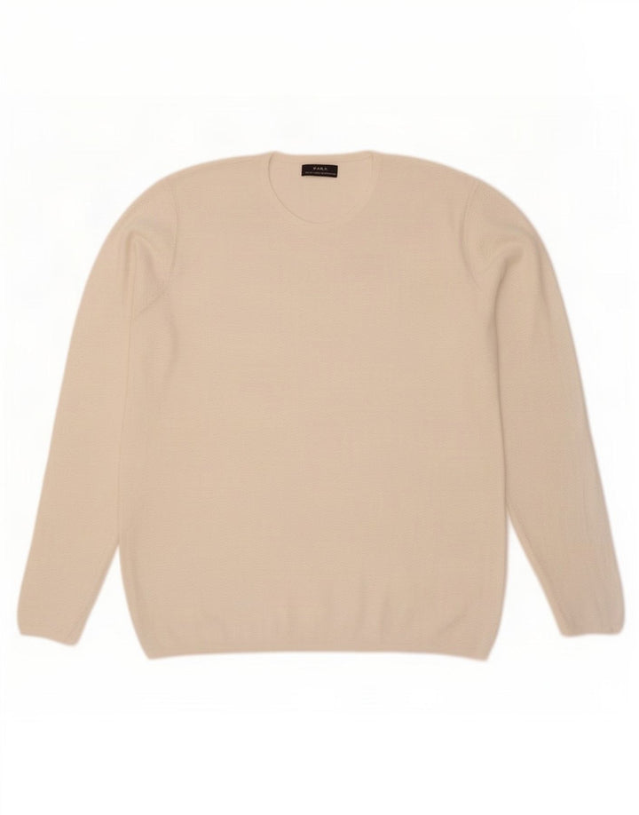 Maglione Zara da uomo girocollo grande in viscosa bianca