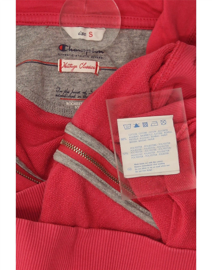 CHAMPION Womens Heritage Classics Zip Hoodie Sweater UK 10 Small Red Vintage Champion and Second-Hand Champion from Messina Hembry 