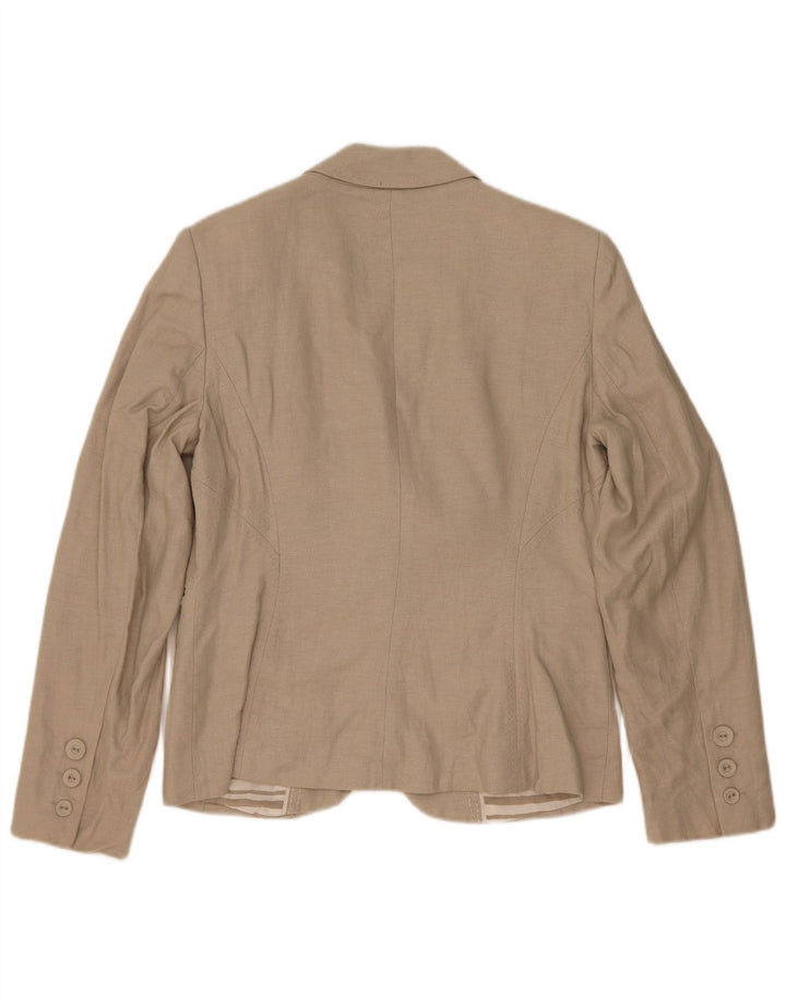 Giacca blazer a 3 bottoni Marks & Spencer da donna UK 12 Beige medio