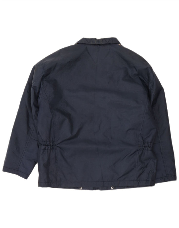Cappotto vintage da ragazzo giacca a vento 11-12 anni in poliammide blu navy