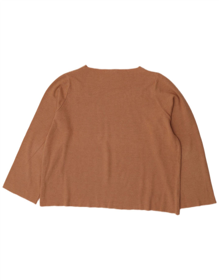 Top Zara Trafaluc da donna a maniche lunghe UK 16 Large Beige