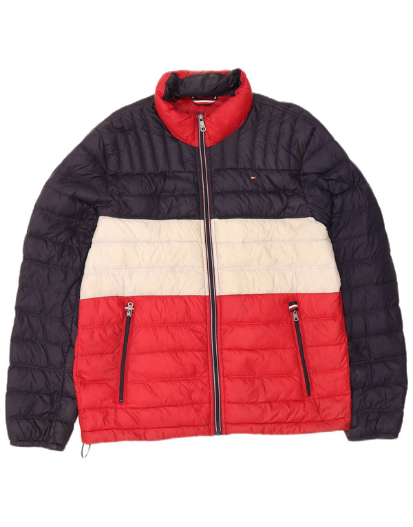 Giacca imbottita da uomo Tommy Hilfiger UK 38 Medium Navy Blue Colourblock