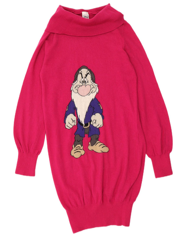 Abito maglione da donna a maniche lunghe con grafica Disney Benetton UK 12 Rosa medio
