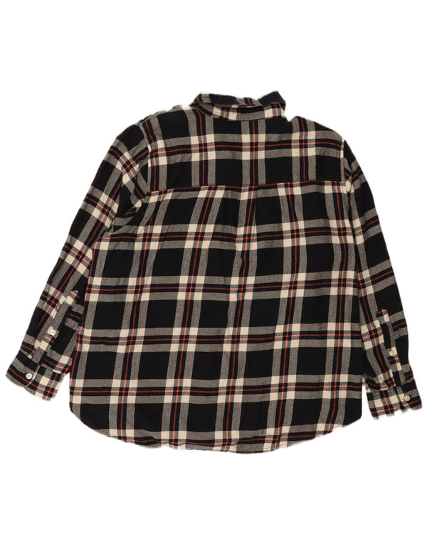 Camicia Levi's da donna in flanella dalla vestibilità rilassata UK 18 XL cotone a quadri nero