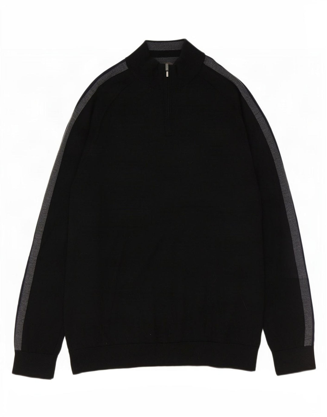 Maglione da uomo Marks & Spencer con zip e collo XL nero a blocchi di colore