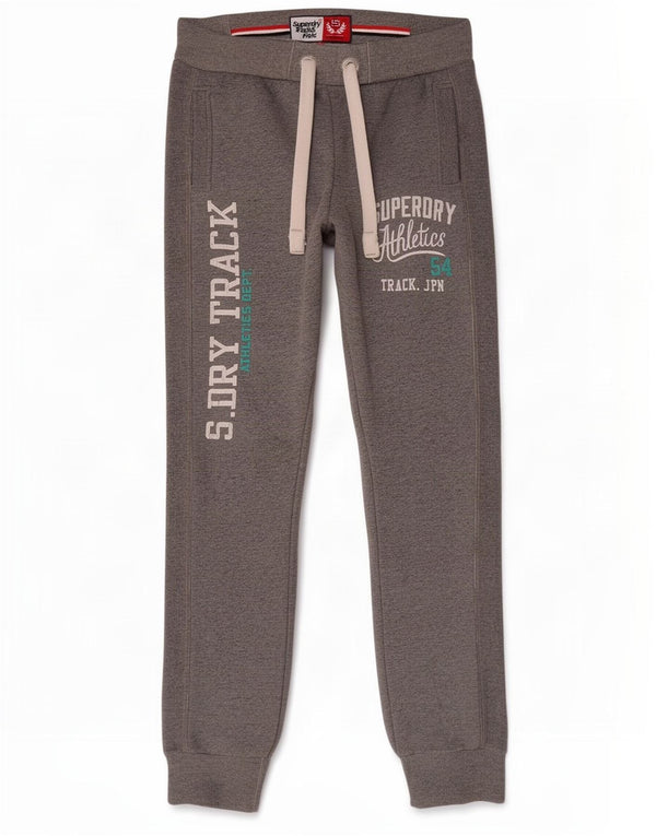 Pantaloni da tuta con grafica da uomo Superdry Joggers Small Cotone chiazzato grigio