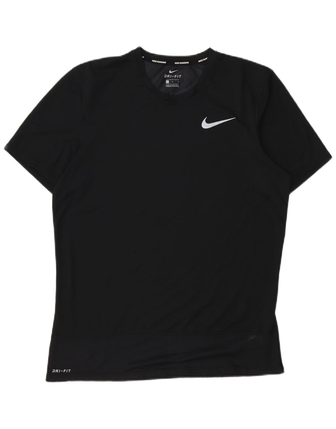 T-shirt Nike Dri Fit da uomo, grande, in poliestere nero