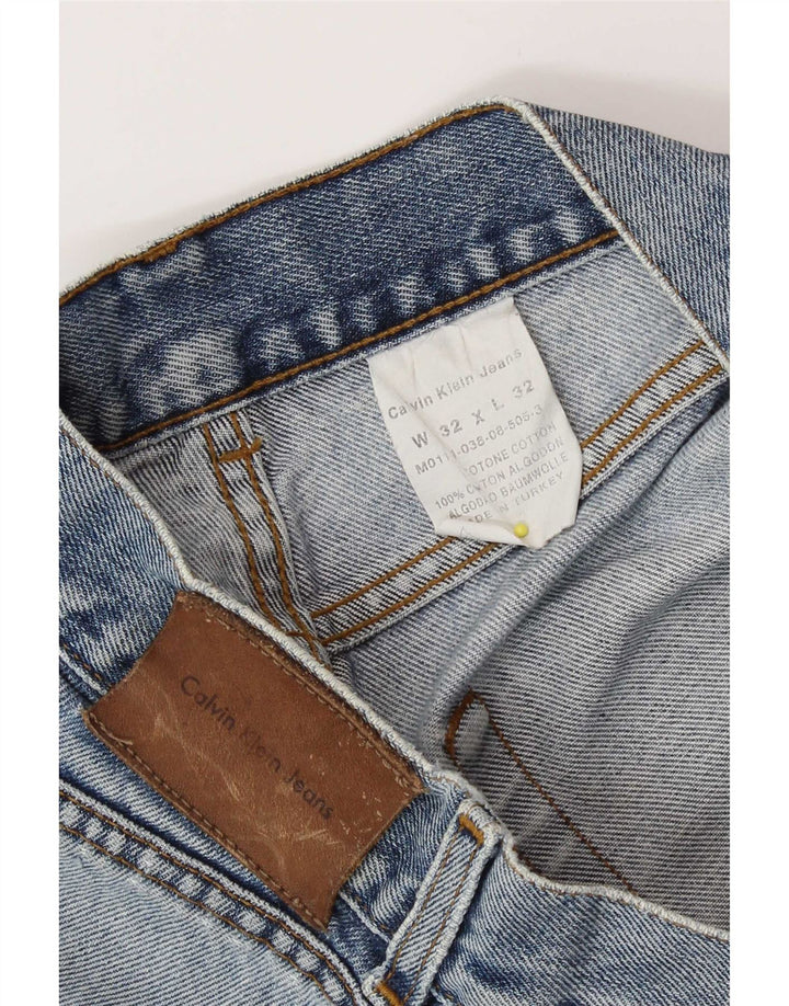 Pantaloncini di jeans da uomo Calvin Klein W32 cotone blu medio