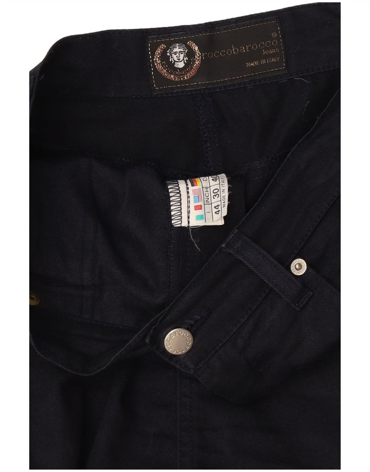 Gonna a tubino da donna Roccobarocco IT 44 media W28 blu navy geometrica
