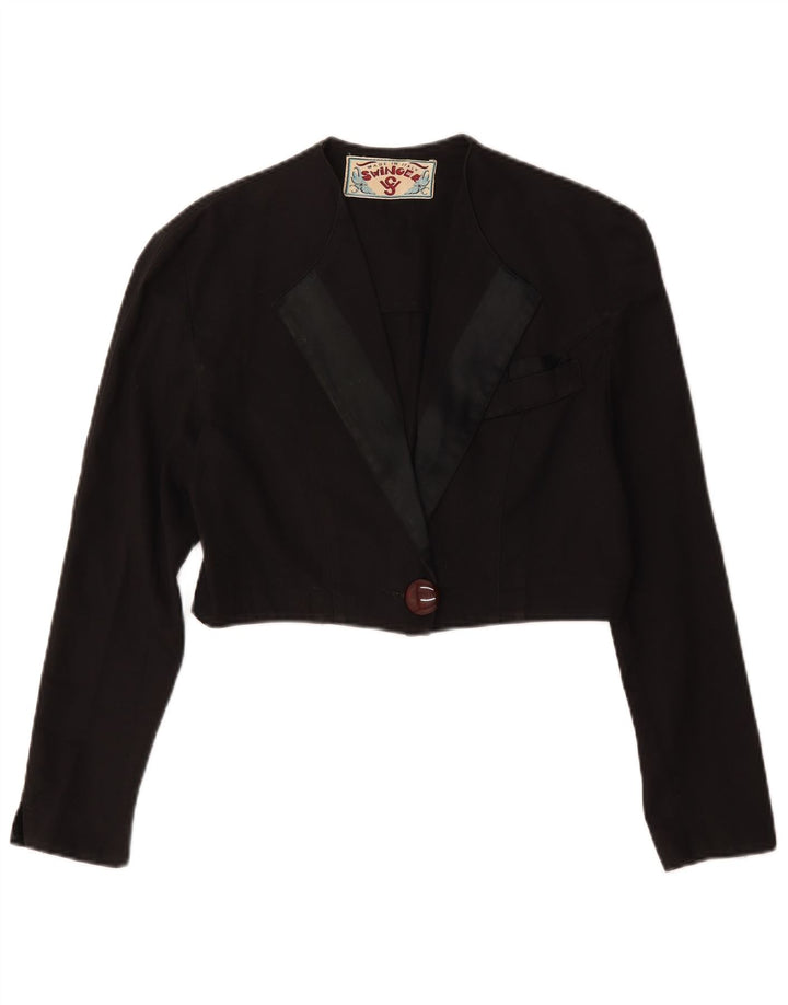 Giacca bolero corta da donna Swinger IT 42 cotone nero medio