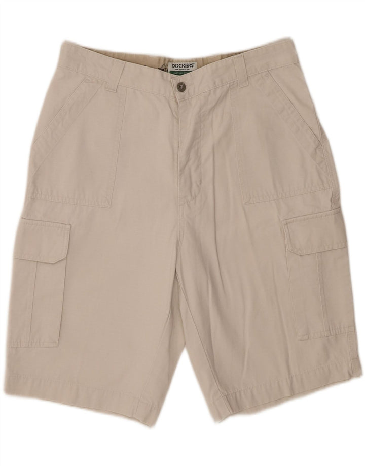 Pantaloncini cargo da donna Dockers W33 cotone bianco sporco medio