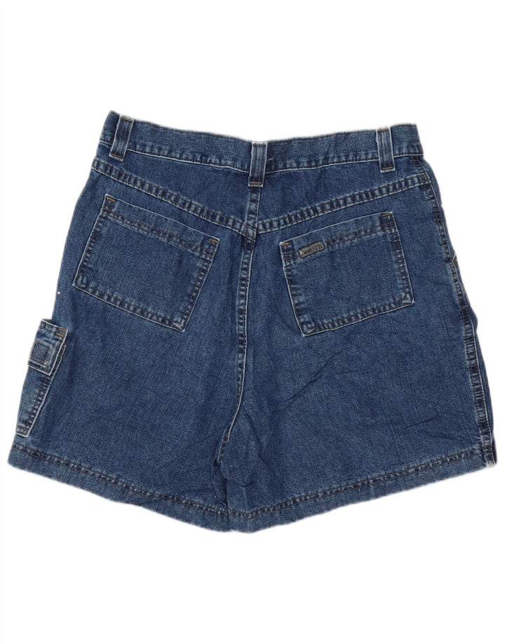 Pantaloncini di jeans cargo a vita alta da donna Lee W32 grandi blu