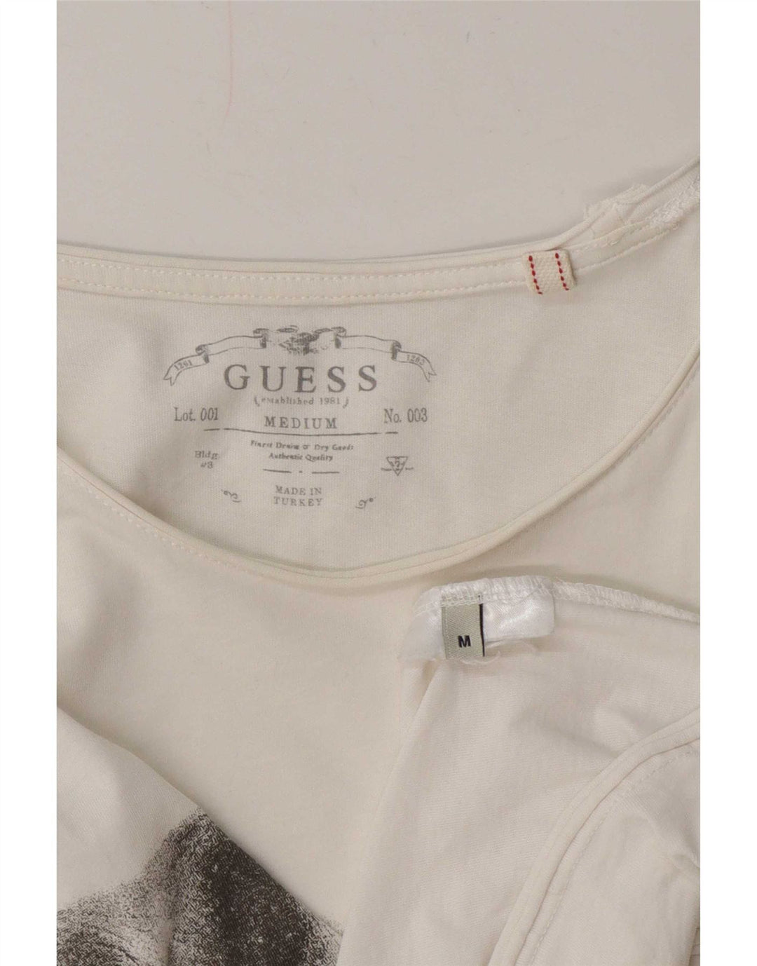 T-shirt grafica da uomo Guess bianca media