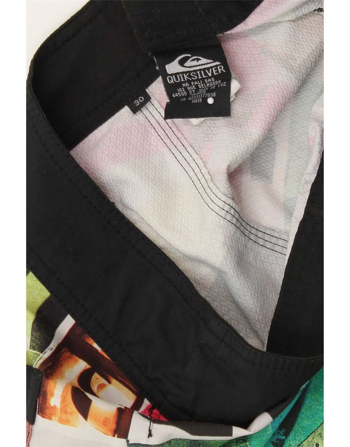 Quiksilver Pantaloncini da bagno da uomo con motivo astratto medio multicolore