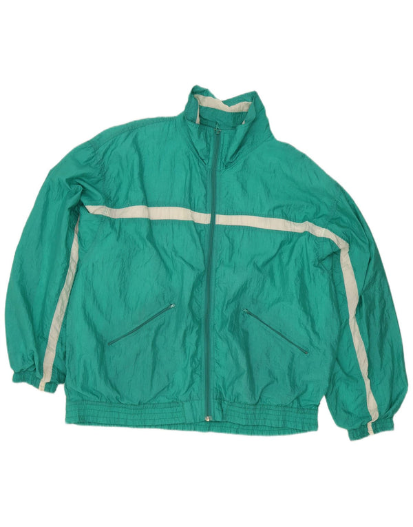 Giacca da ginnastica da uomo vintage vestibilità ampia, grande verde